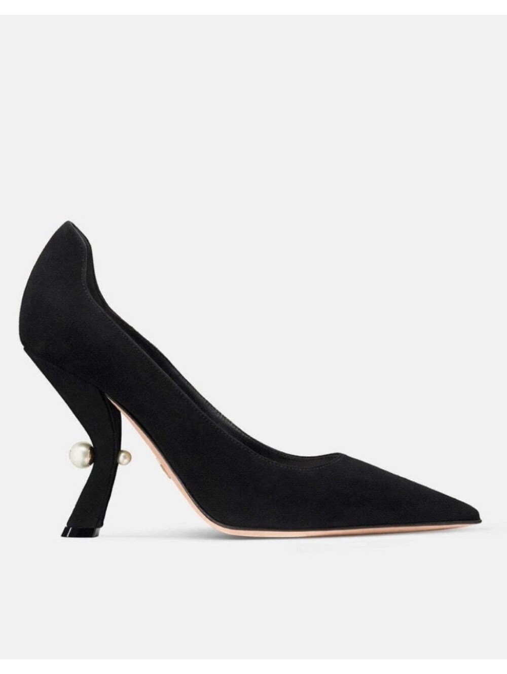 $1,750 Dior Black Tribales 100mm Suede Pump Heels EU 37.5 US 7.5 NIB AUTHENTIC